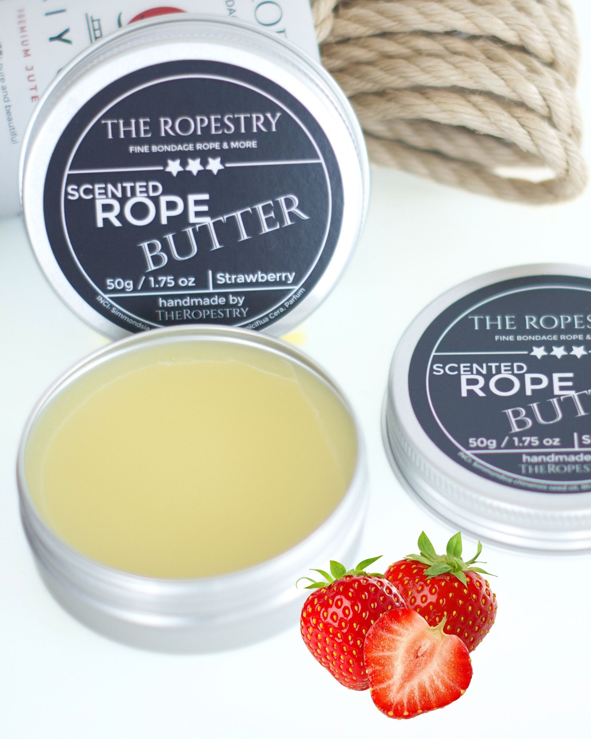 50g vegane Seilbutter mit Duft zur Pflege und Konditionierung von Juteseilen für Bondage