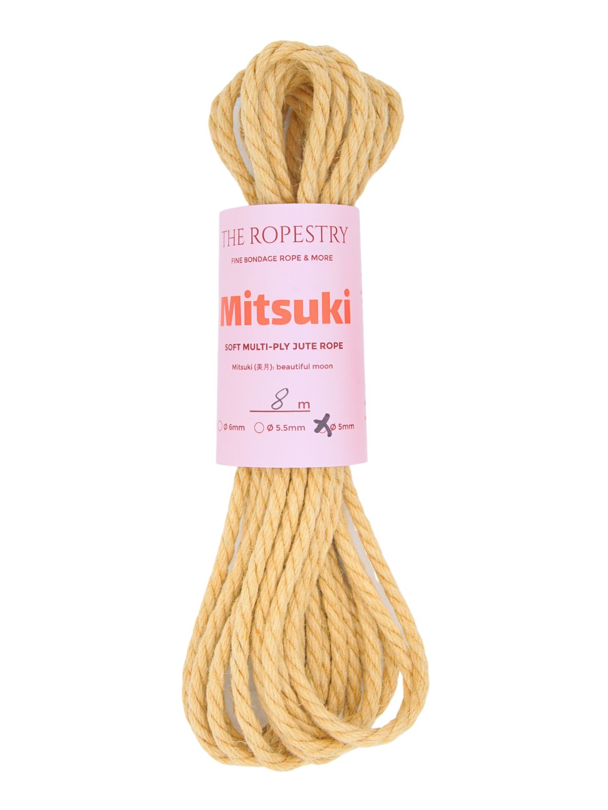 ø 5mm Mitsuki jute rope for Shibari, Kinbaku bondage, untreated, chemical free, soft, loose-lay  ø 5mm Mitsuki jute rope for Shibari, Kinbaku bondage, untreated, chemical free, soft, loose-lay