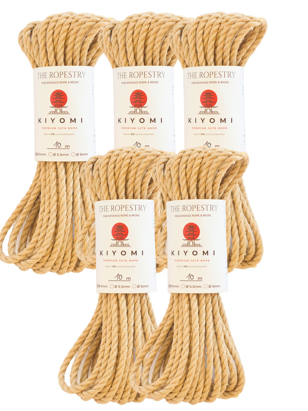 ø 6mm KIYOMI strong single-ply Z-twist medium-lay jute rope for Shibari & Kinbaku applications, untreated, durable & versatile, JBO-free  ø 6mm KIYOMI strong single-ply Z-twist medium-lay jute rope for Shibari & Kinbaku applications, untreated, durable & versatile, JBO-free
