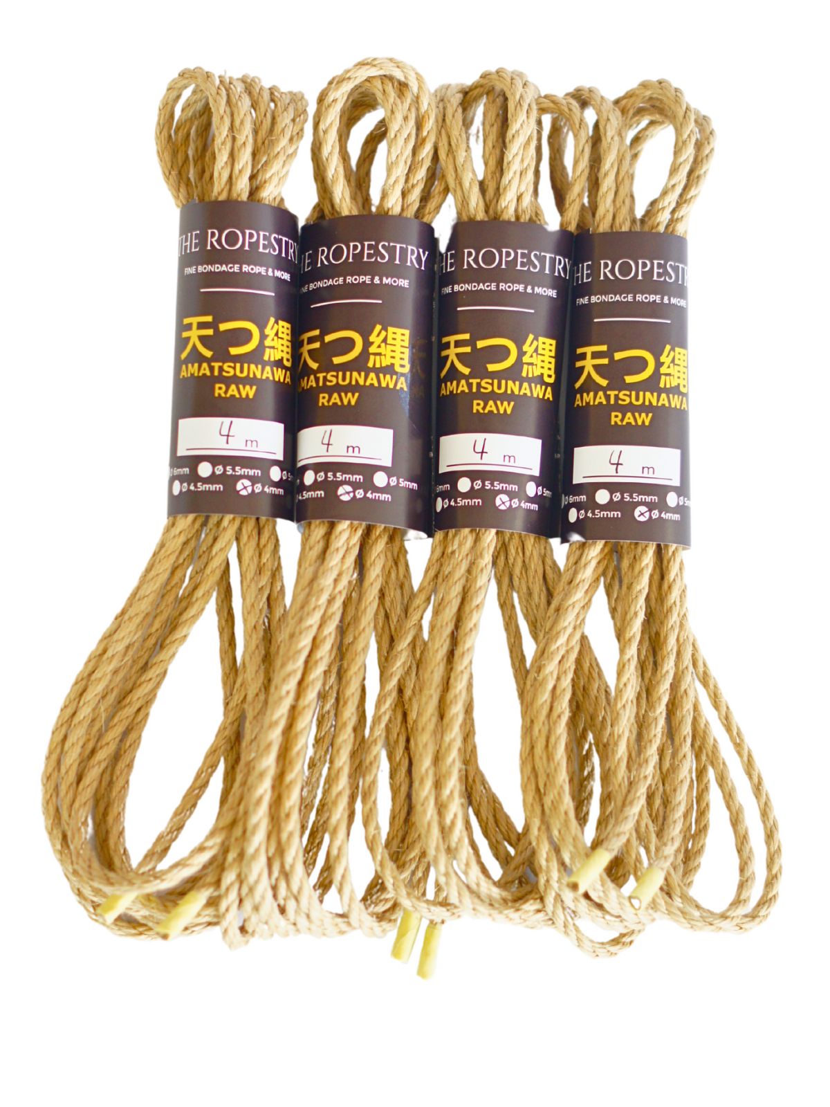 ø 4mm AMATSUNAWA 4/0 Jute-ROHSEIL, unbehandelt, mineralölfrei, japanische Produktion