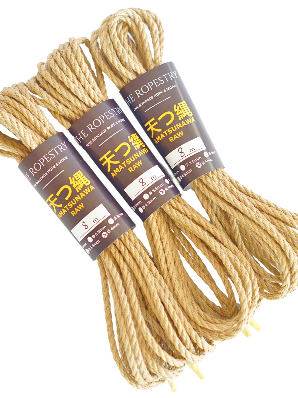 ø 4mm RAW AMATSUNAWA 4/0 jute rope for Shibari, Kinbaku bondage, various lengths and sets ø 4mm RAW AMATSUNAWA 4/0 jute rope for Shibari, Kinbaku bondage, various lengths and sets