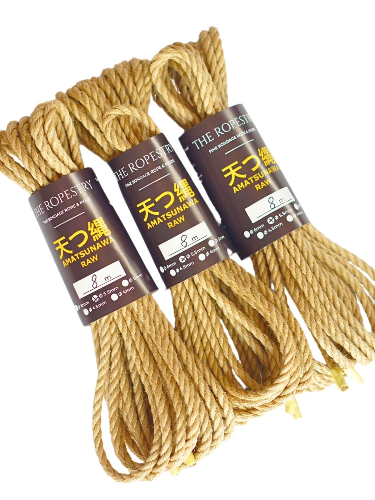 ø 5.5mm RAW AMATSUNAWA 5/5 jute rope for Shibari, Kinbaku bondage, untreated, JBO-free ø 5.5mm RAW AMATSUNAWA 5/5 jute rope for Shibari, Kinbaku bondage, untreated, JBO-free