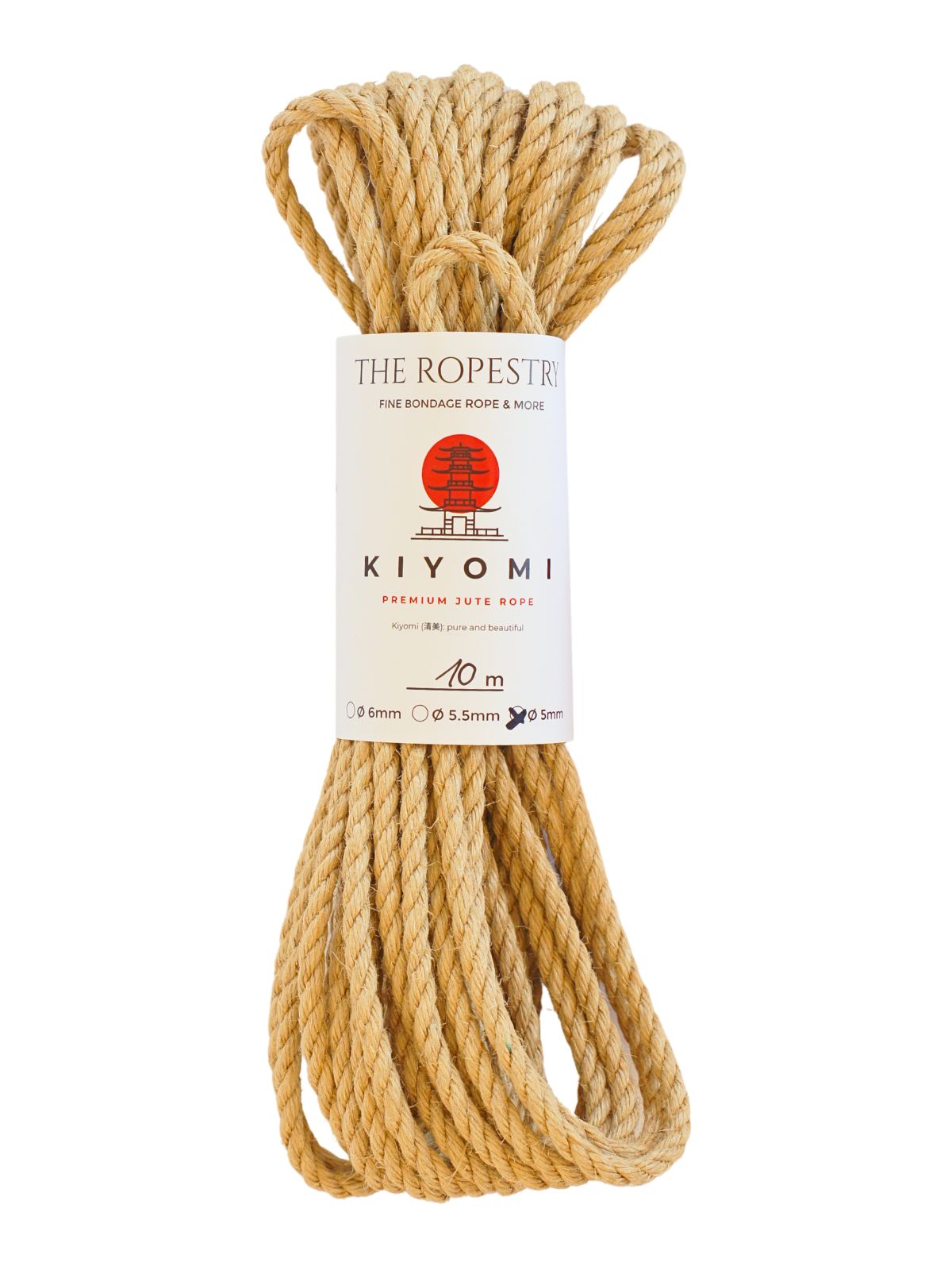 ø 5mm KIYOMI strong single-ply Z-twist medium-lay jute rope for Shibari & Kinbaku applications, untreated, durable & versatile, JBO-free  ø 5mm KIYOMI strong single-ply Z-twist medium-lay jute rope for Shibari & Kinbaku applications, untreated, durable & versatile, JBO-free