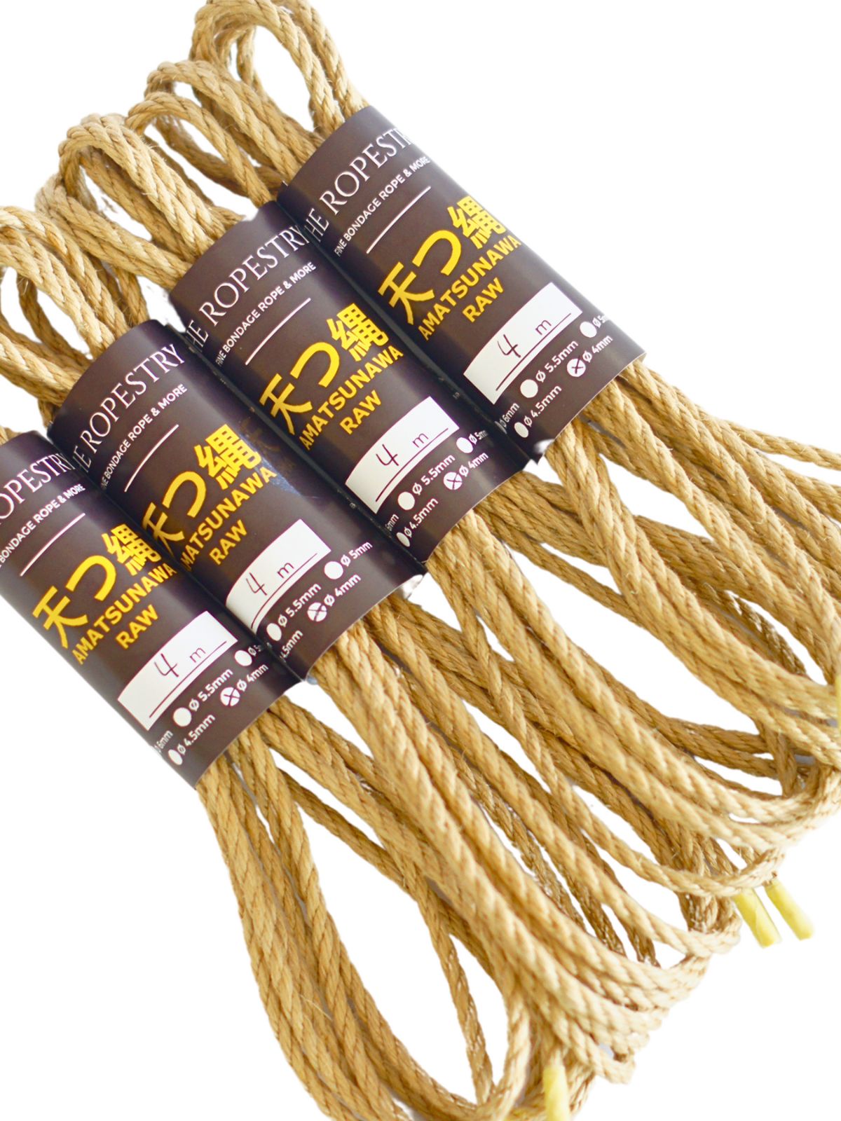 ø 4mm AMATSUNAWA 4/0 Jute-ROHSEIL, unbehandelt, mineralölfrei, japanische Produktion