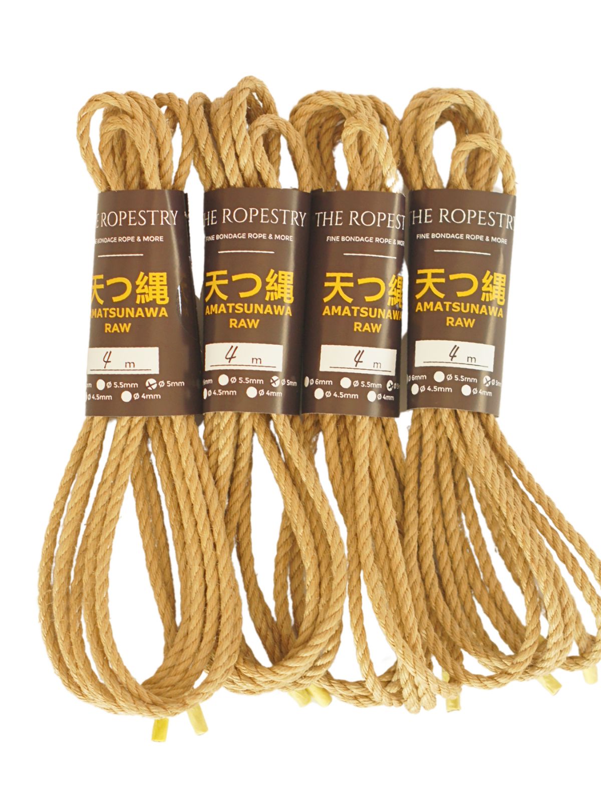 ø 5mm AMATSUNAWA 5/0 Jute-ROHSEIL, unbehandelt, mineralölfrei, japanische Produktion