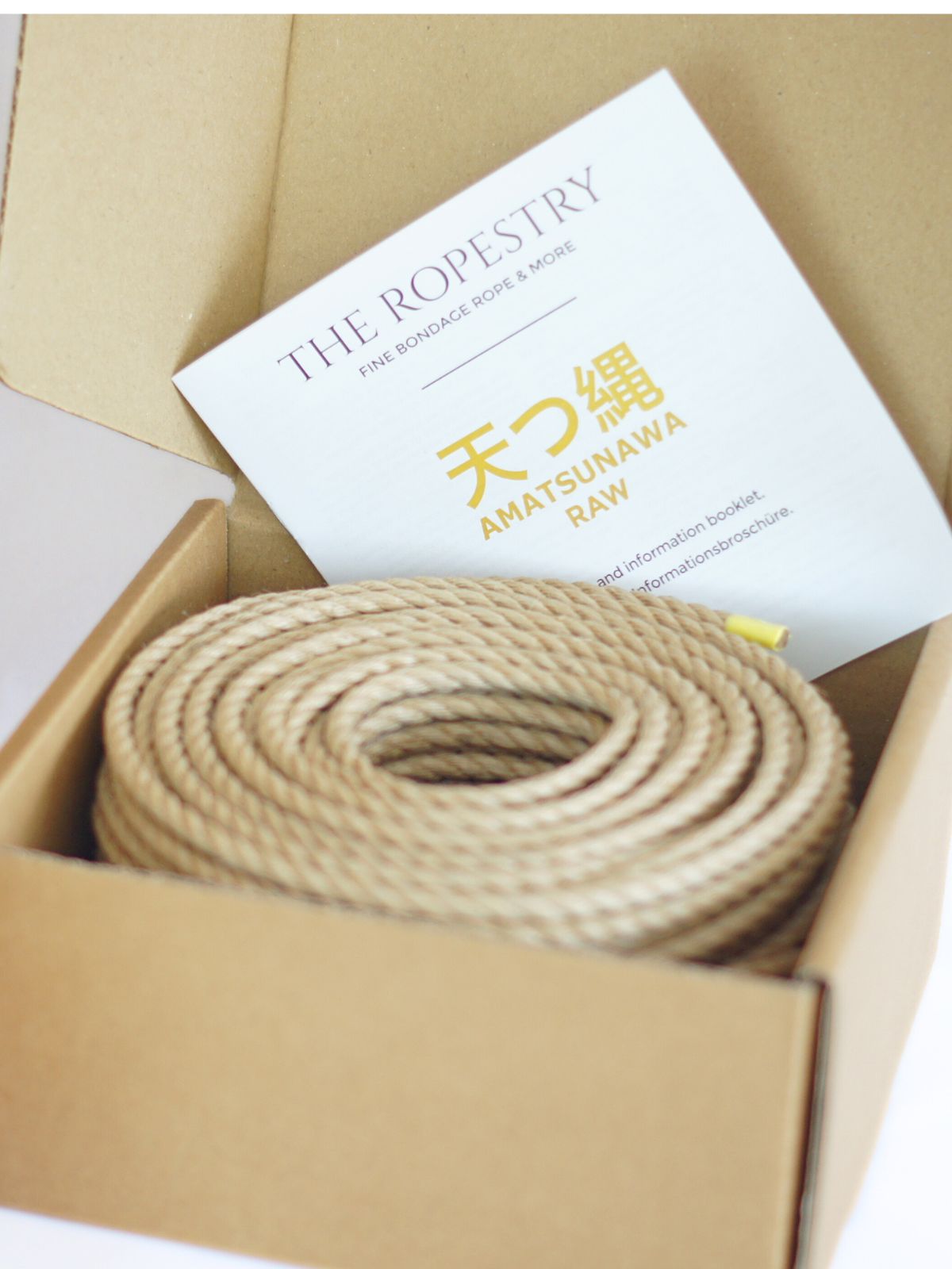 SINGLE RAW ROLL - 50m raw jute rope for bondage, Shibari and Kinbaku, cut and knot your own ropes