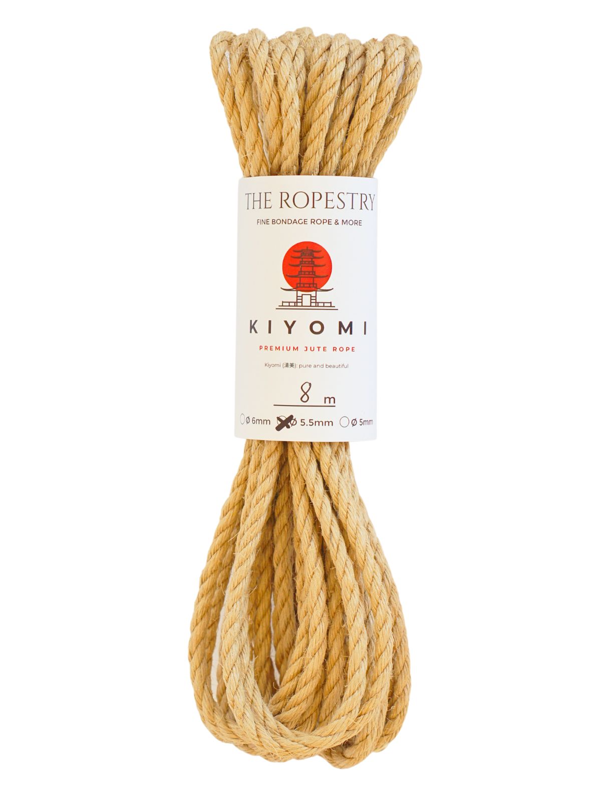 ø 5.5mm KIYOMI strong single-ply Z-twist medium-lay jute rope for Shibari & Kinbaku applications, untreated, durable & versatile, JBO-free  ø 5.5mm KIYOMI strong single-ply Z-twist medium-lay jute rope for Shibari & Kinbaku applications, untreated, durable & versatile, JBO-free