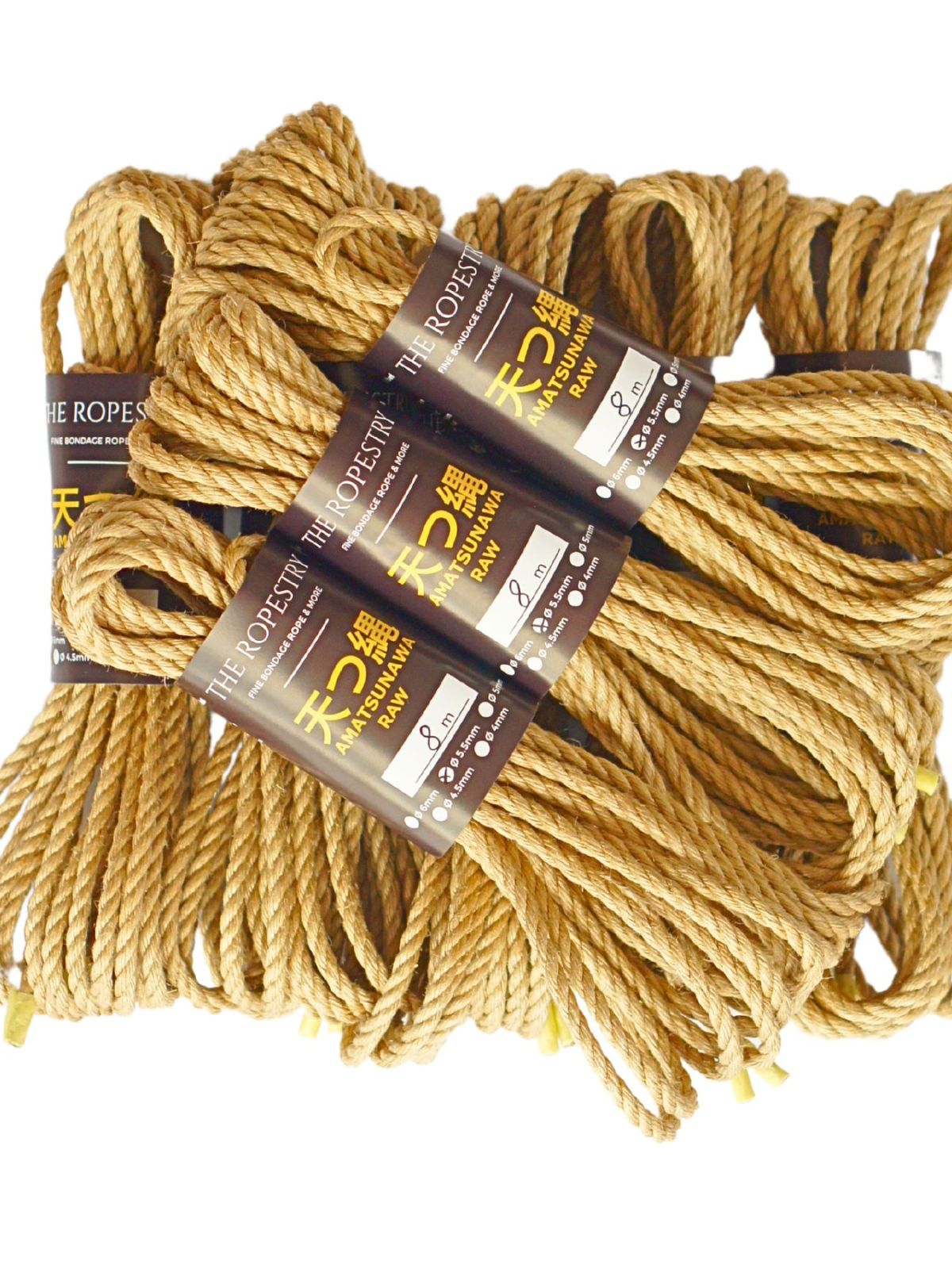 ø 5.5mm AMATSUNAWA 5/5 Jute-ROHSEIL, unbehandelt, mineralölfrei, japanische Produktion