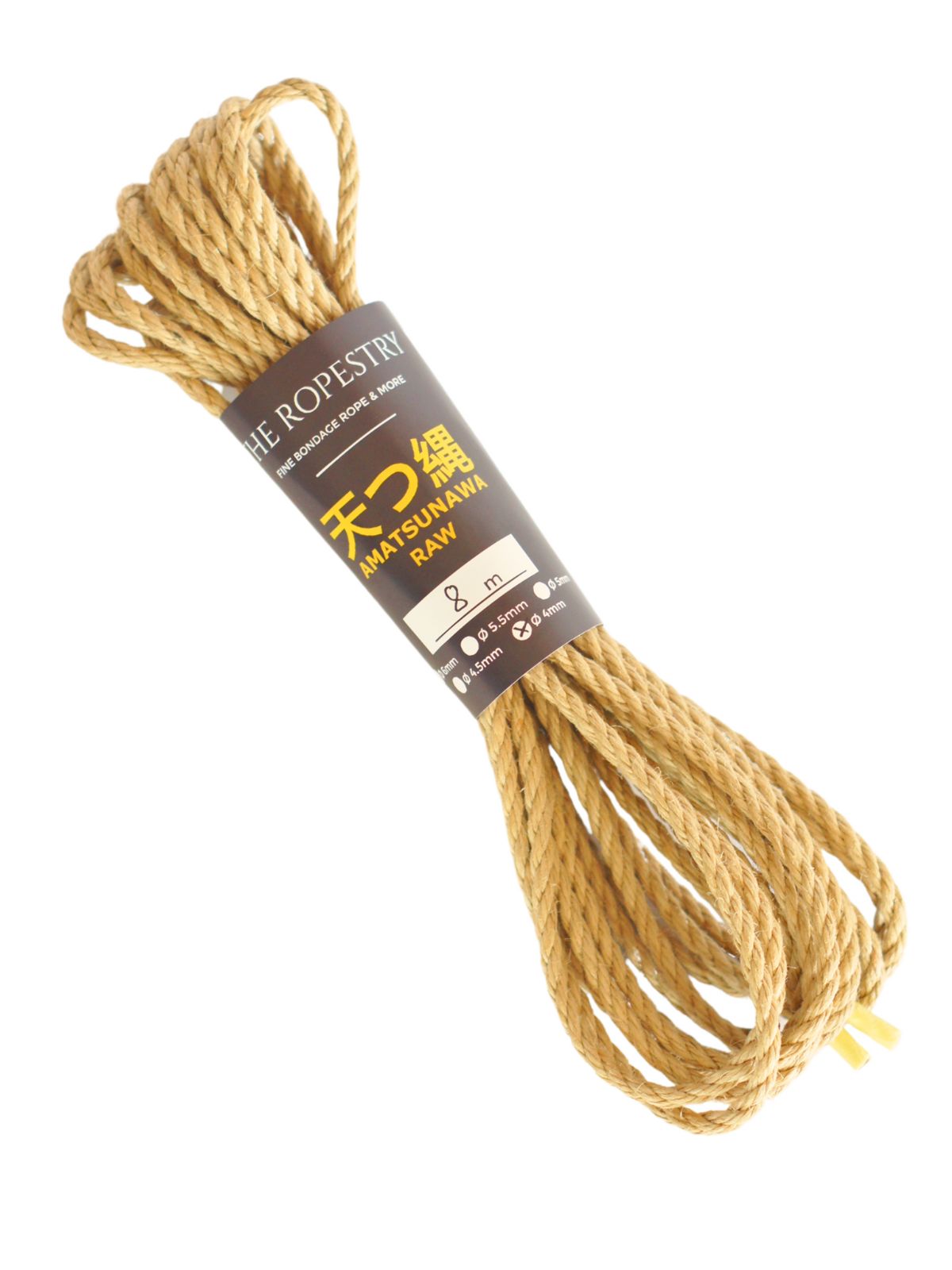 ø 4mm AMATSUNAWA 4/0 Jute-ROHSEIL, unbehandelt, mineralölfrei, japanische Produktion