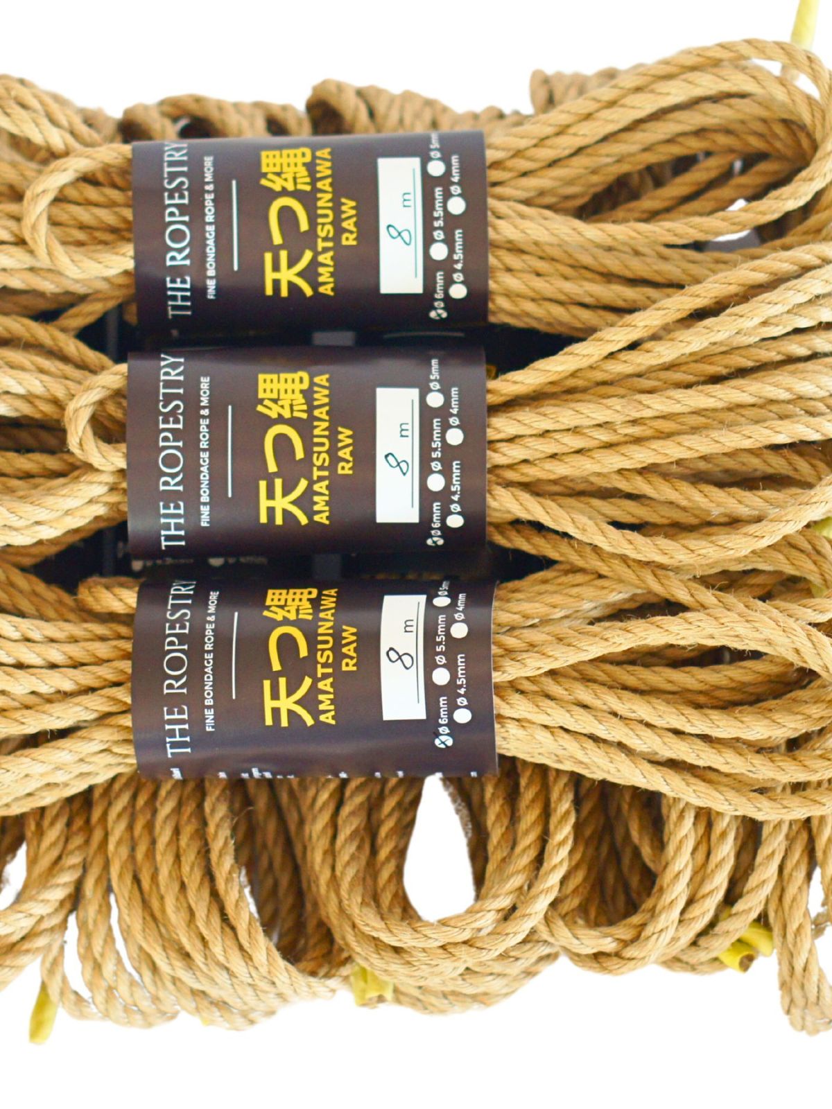 ø 6mm AMATSUNAWA 6/0 Jute-ROHSEIL, unbehandelt, mineralölfrei, japanische Produktion