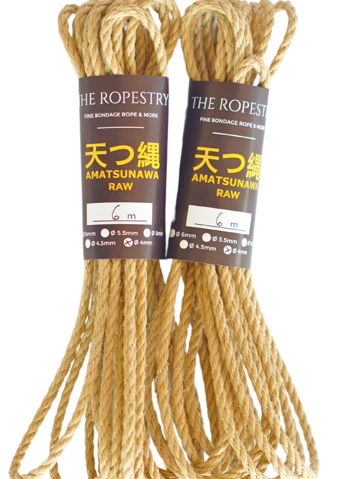 ø 4mm AMATSUNAWA 4/0 Jute-ROHSEIL, unbehandelt, mineralölfrei, japanische Produktion