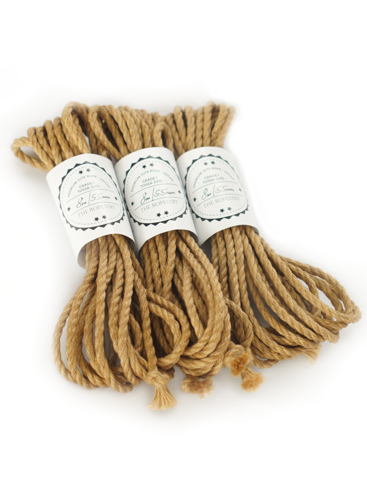 B-STOCK 3pc set, ∅ 5.5mm, 8m, jute rope, ready for use