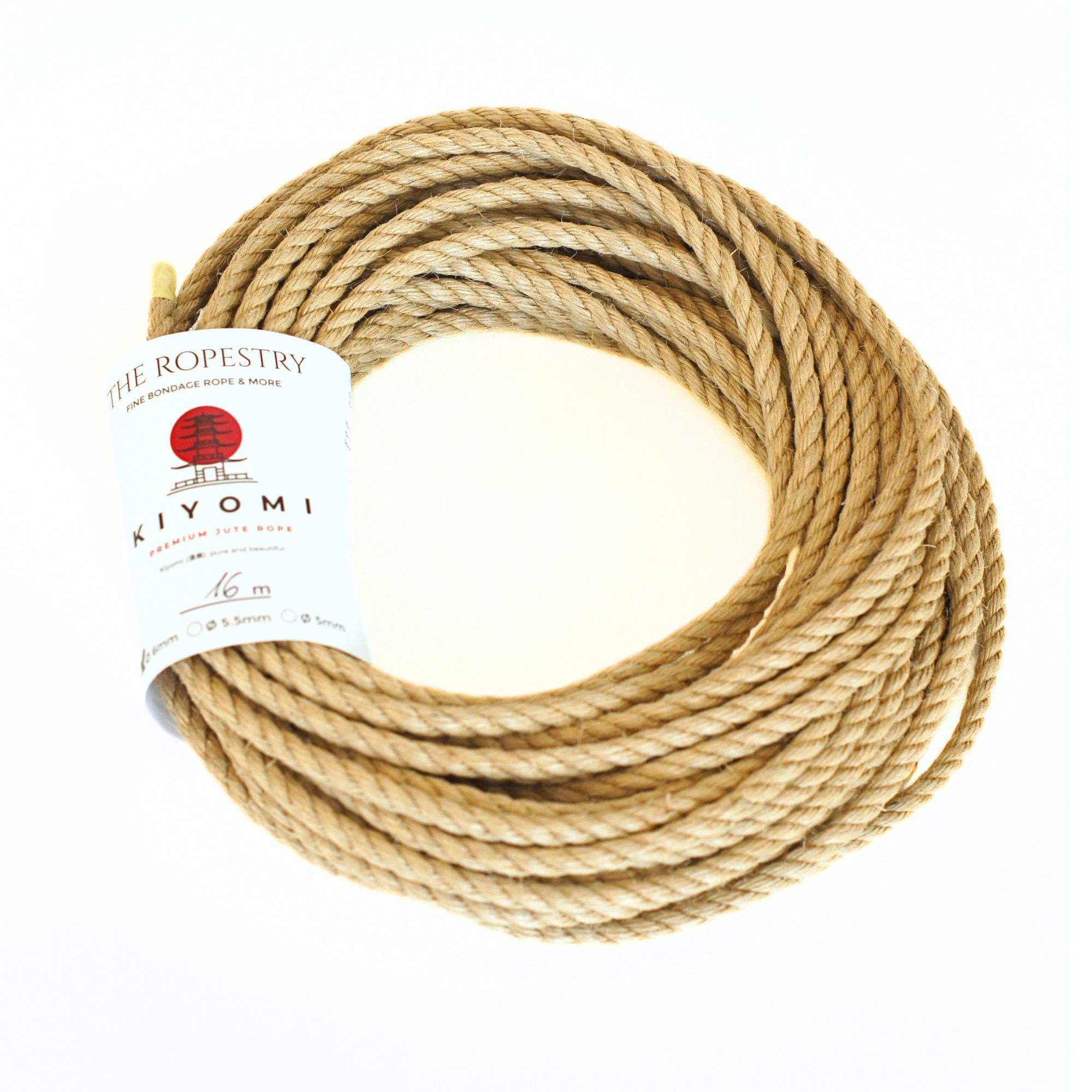 Shibari Set "Upline Ready" - Suspension Starter Kit | 1x16m + 2x10m + 3x8m KIYOMI 6mm Jute Ropes + Rope Oil + Bag