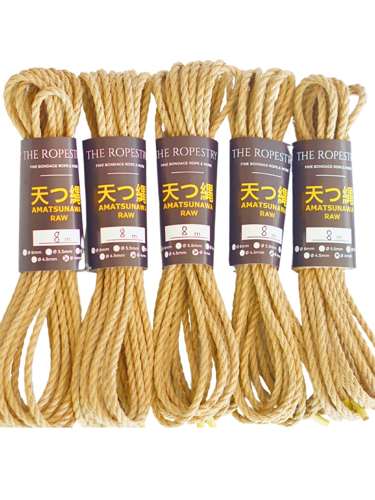 ø 4mm AMATSUNAWA 4/0 Jute-ROHSEIL, unbehandelt, mineralölfrei, japanische Produktion