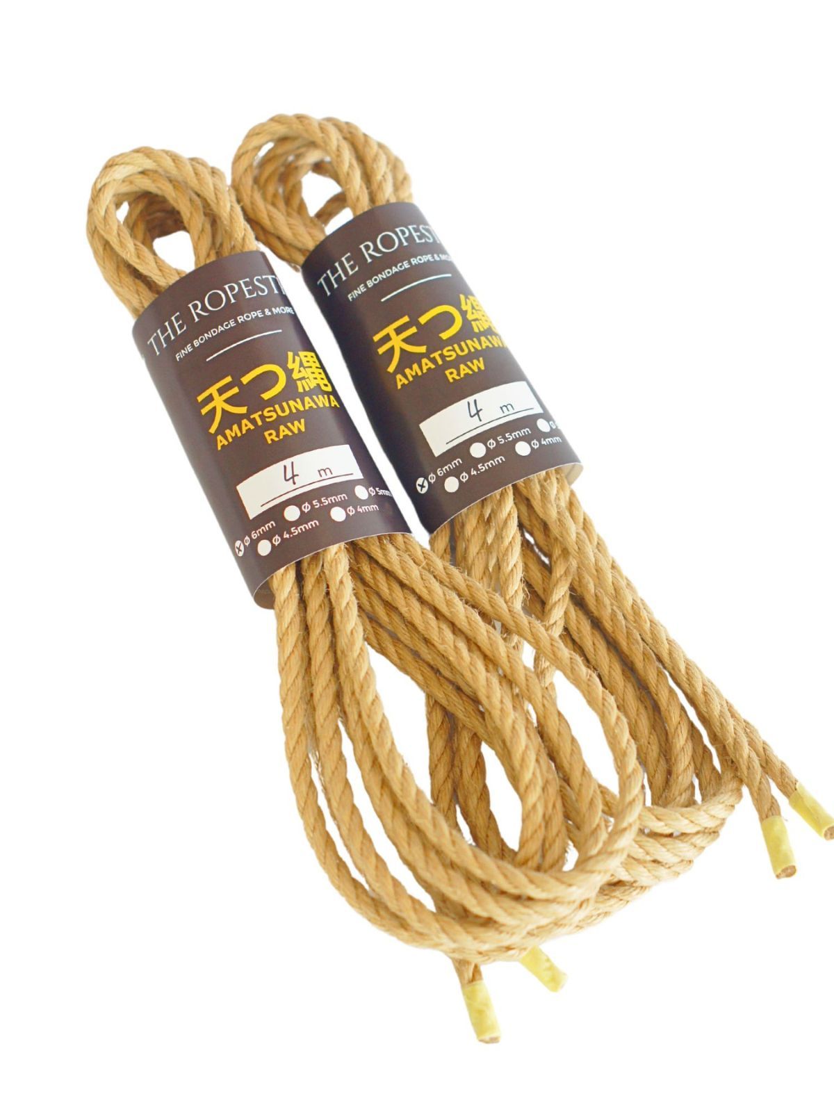Untreated Ø6mm Shibari jute ropes, the best BDSM bondage ropes