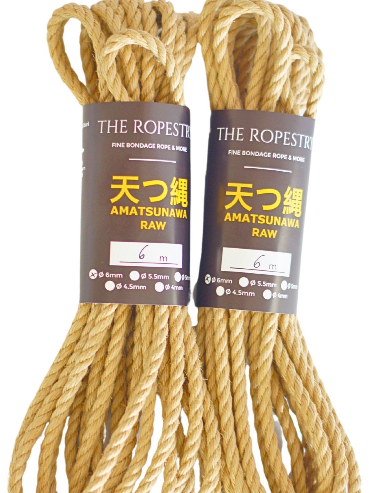 Untreated Ø6mm Shibari jute ropes, the best BDSM bondage ropes